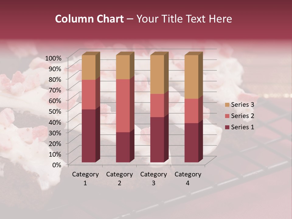 A Piece Of Cake With White Frosting And Pink Sprinkles PowerPoint Template