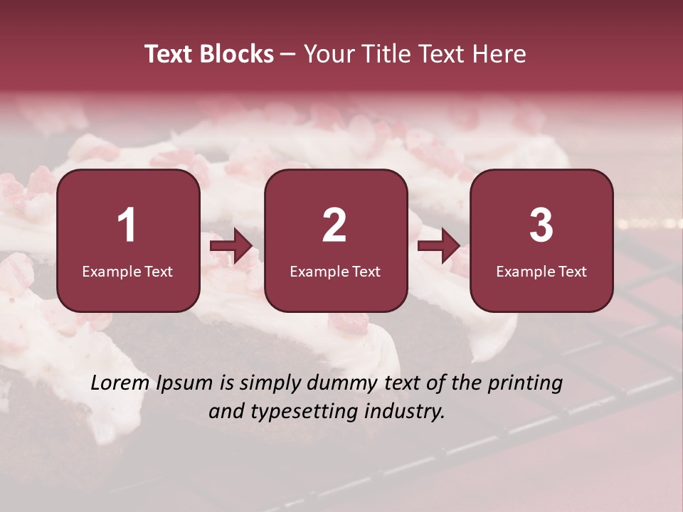 A Piece Of Cake With White Frosting And Pink Sprinkles PowerPoint Template