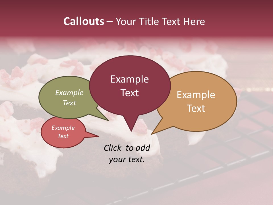 A Piece Of Cake With White Frosting And Pink Sprinkles PowerPoint Template