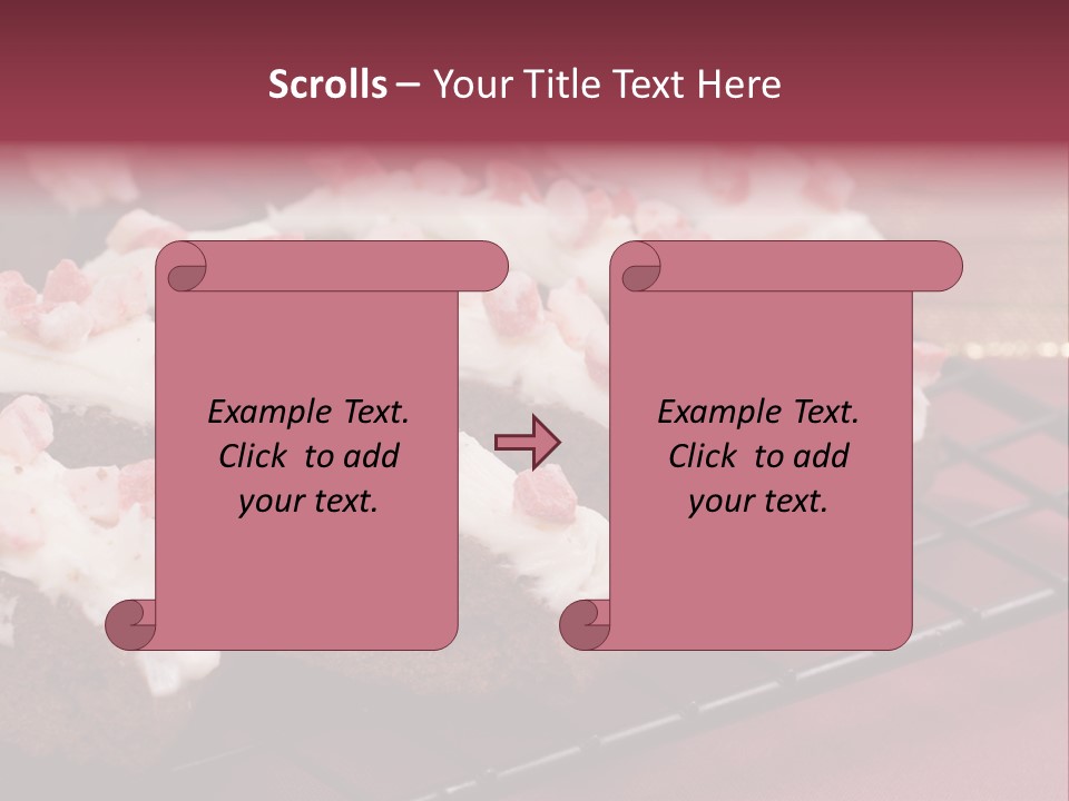 A Piece Of Cake With White Frosting And Pink Sprinkles PowerPoint Template