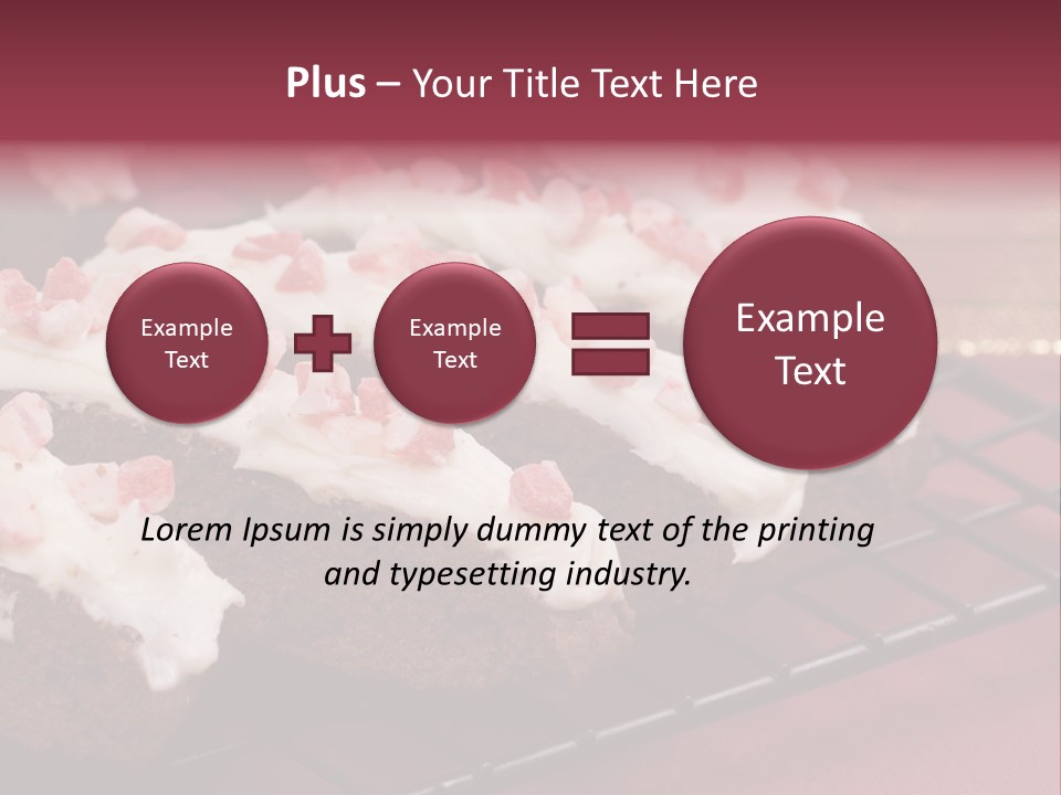 A Piece Of Cake With White Frosting And Pink Sprinkles PowerPoint Template