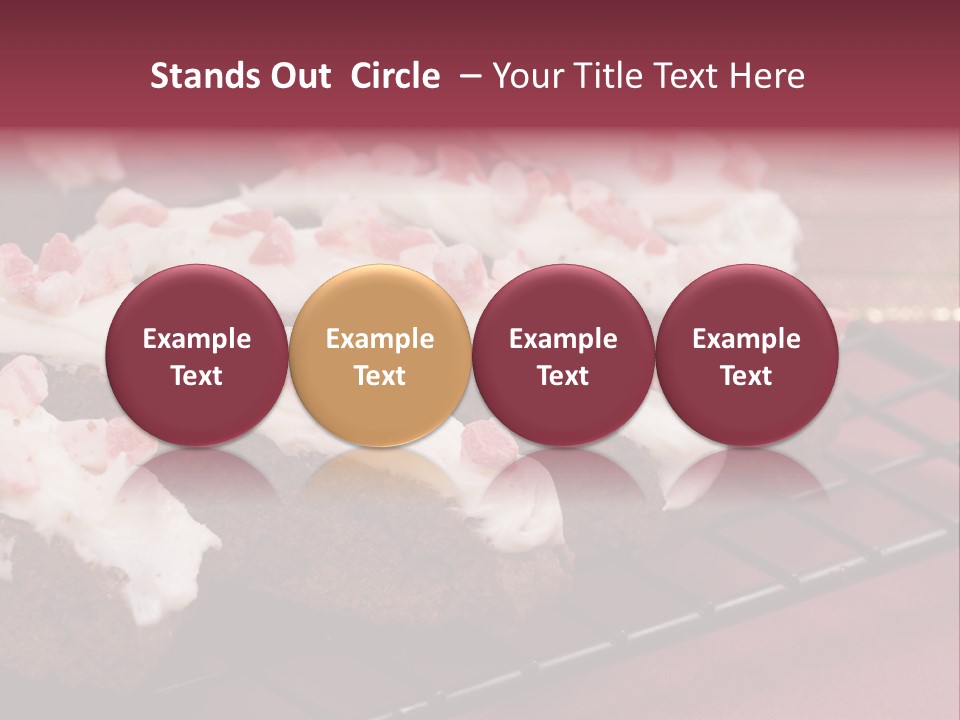 A Piece Of Cake With White Frosting And Pink Sprinkles PowerPoint Template