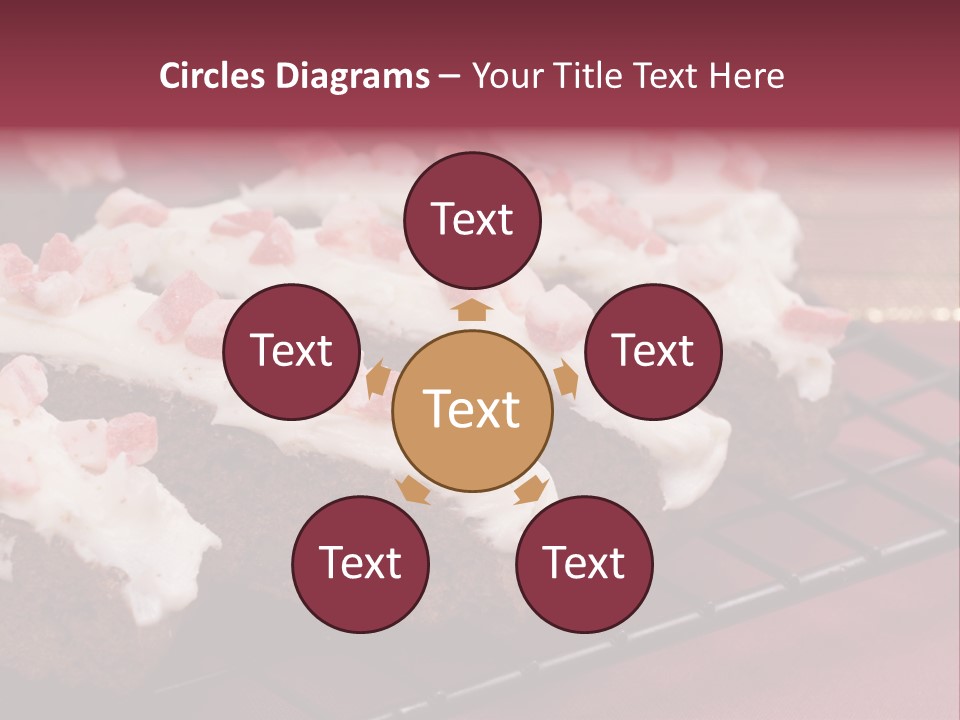 A Piece Of Cake With White Frosting And Pink Sprinkles PowerPoint Template