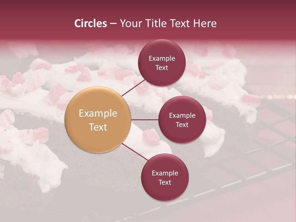 A Piece Of Cake With White Frosting And Pink Sprinkles PowerPoint Template