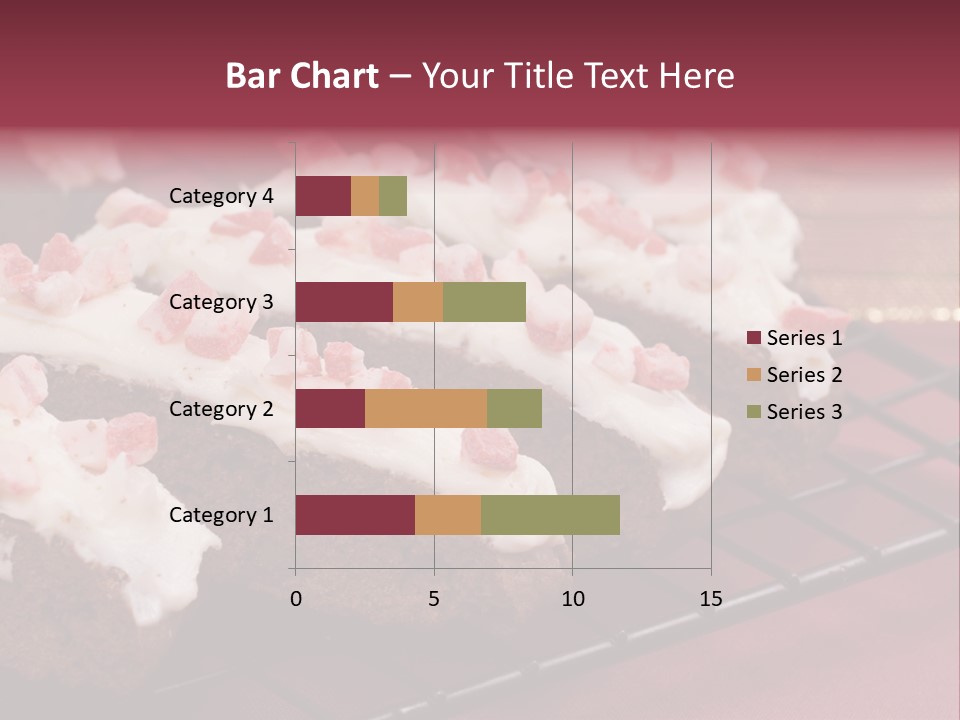 A Piece Of Cake With White Frosting And Pink Sprinkles PowerPoint Template