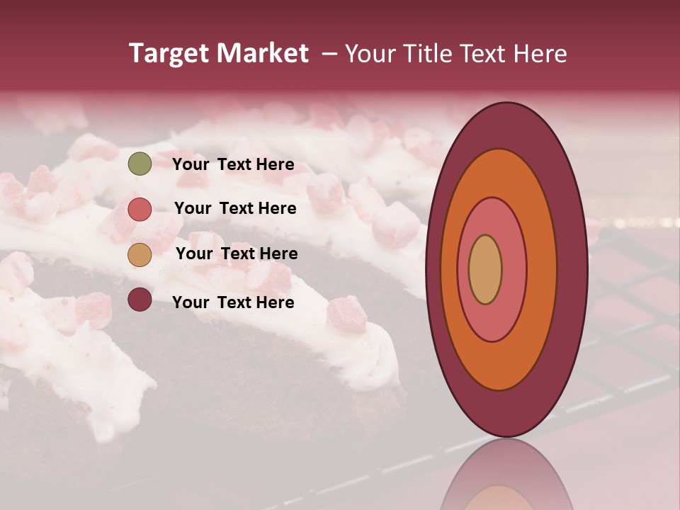 A Piece Of Cake With White Frosting And Pink Sprinkles PowerPoint Template
