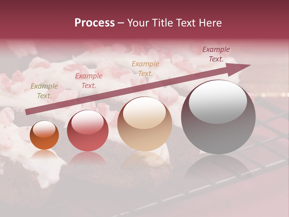 A Piece Of Cake With White Frosting And Pink Sprinkles PowerPoint Template