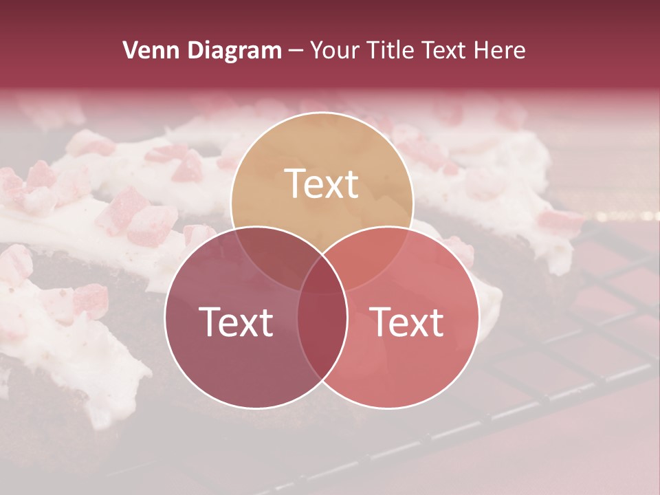 A Piece Of Cake With White Frosting And Pink Sprinkles PowerPoint Template
