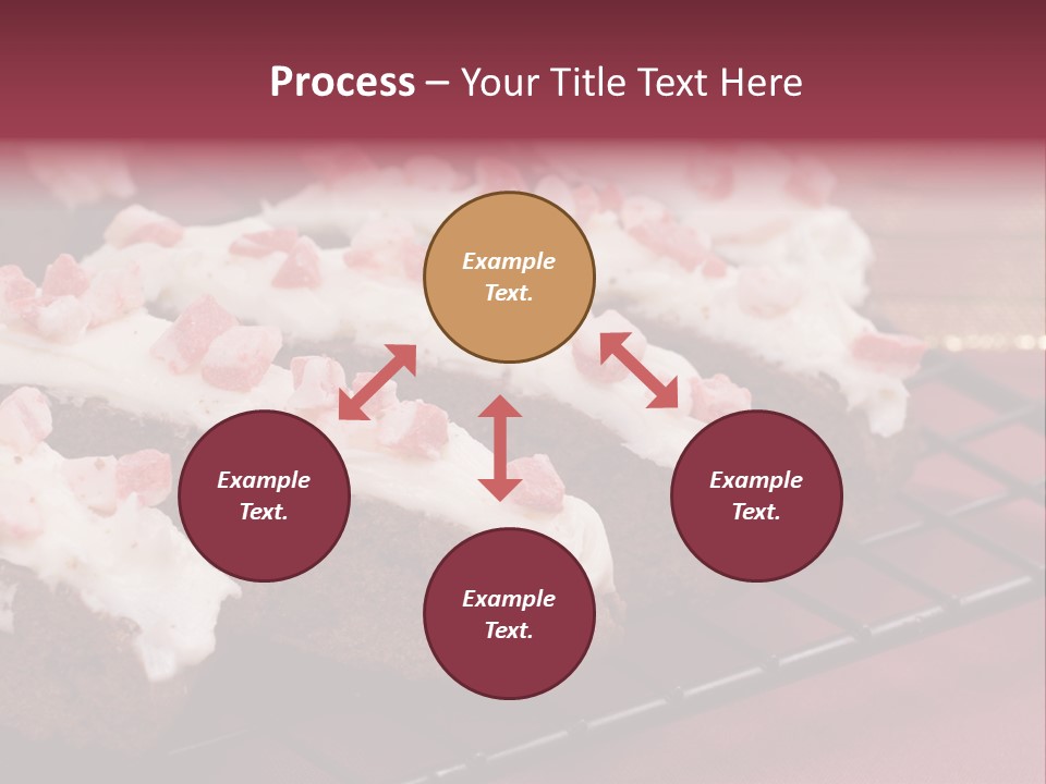 A Piece Of Cake With White Frosting And Pink Sprinkles PowerPoint Template