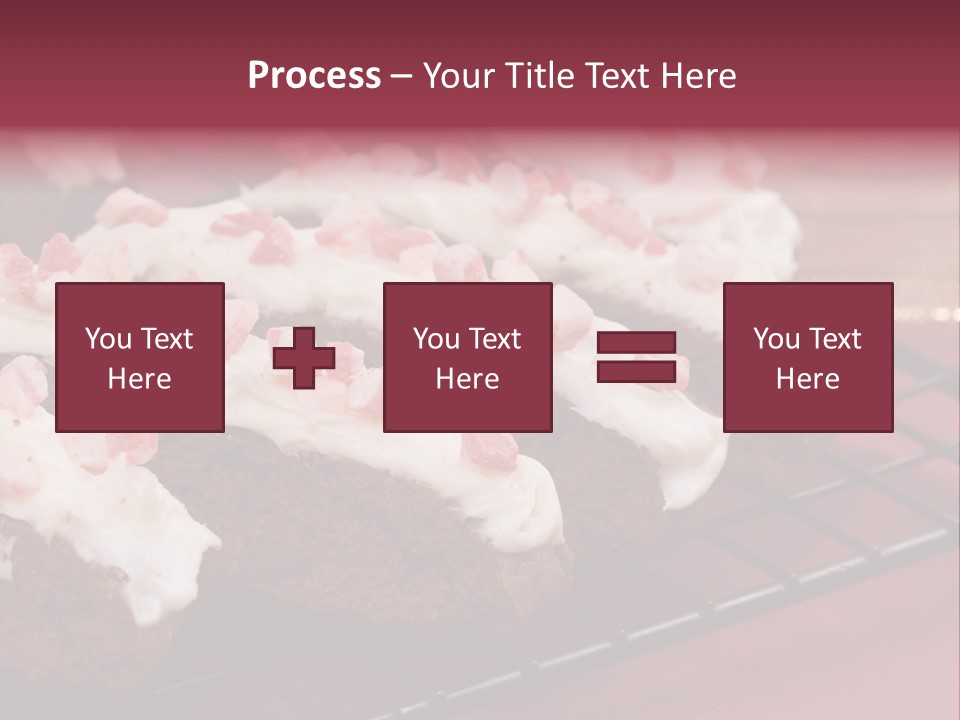 A Piece Of Cake With White Frosting And Pink Sprinkles PowerPoint Template