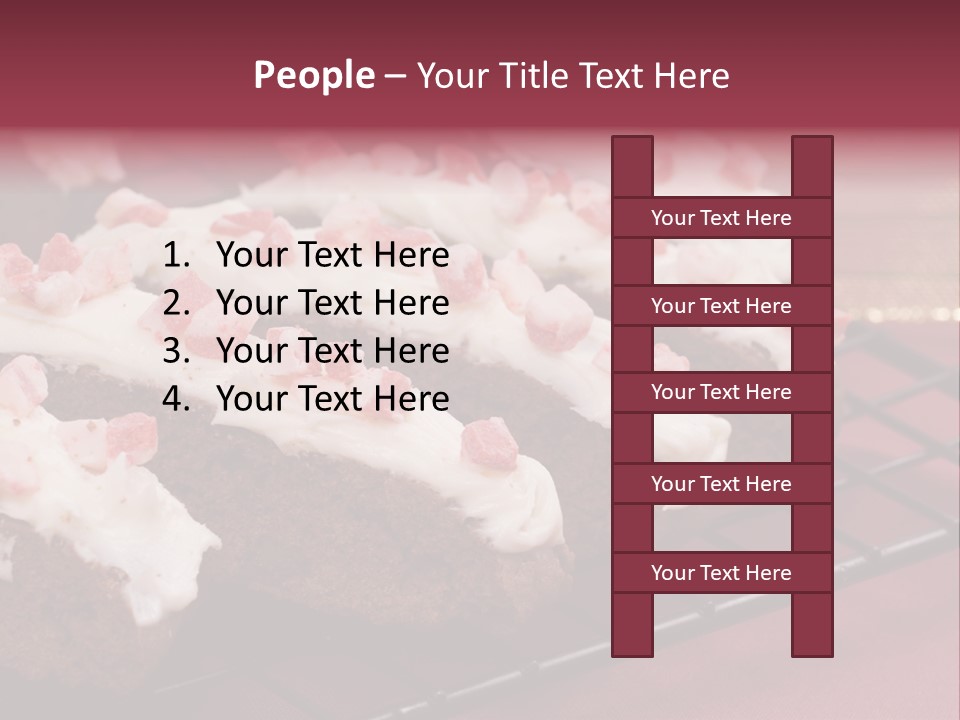 A Piece Of Cake With White Frosting And Pink Sprinkles PowerPoint Template