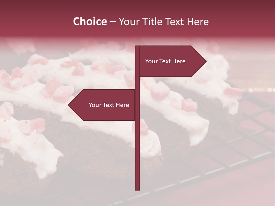 A Piece Of Cake With White Frosting And Pink Sprinkles PowerPoint Template