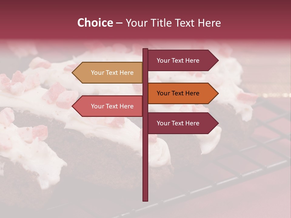A Piece Of Cake With White Frosting And Pink Sprinkles PowerPoint Template