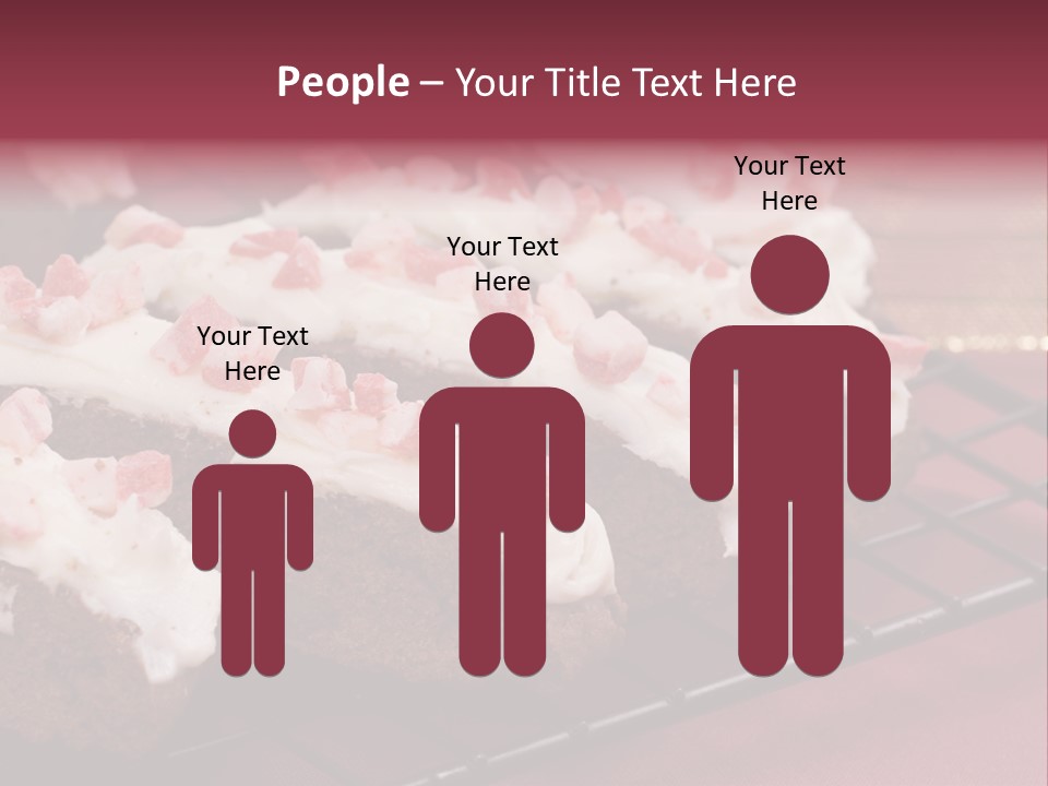 A Piece Of Cake With White Frosting And Pink Sprinkles PowerPoint Template