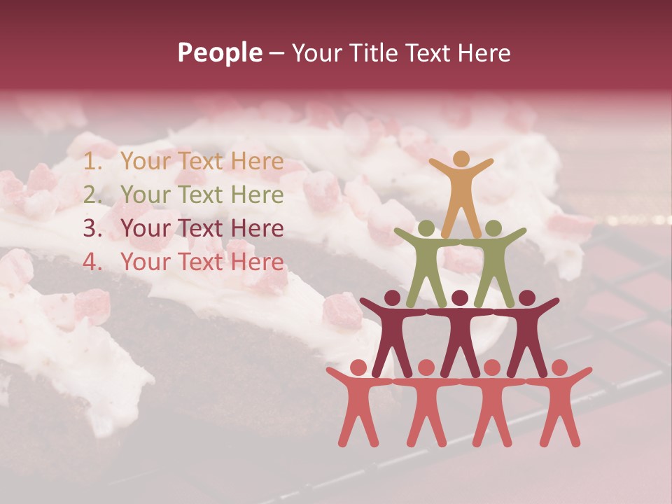 A Piece Of Cake With White Frosting And Pink Sprinkles PowerPoint Template
