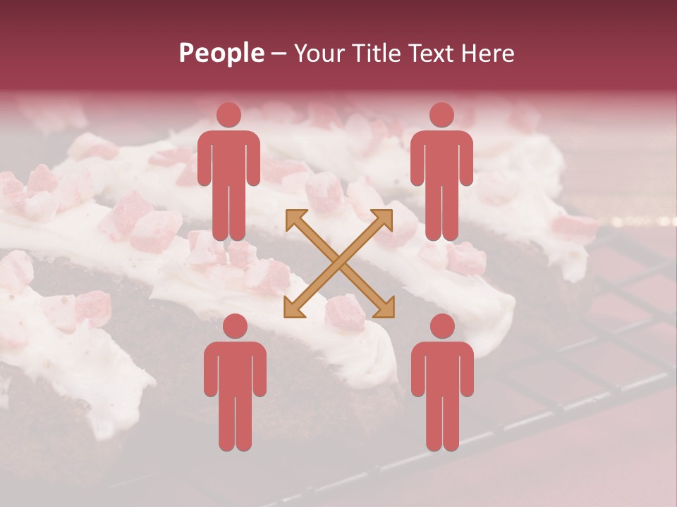 A Piece Of Cake With White Frosting And Pink Sprinkles PowerPoint Template