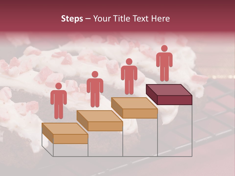 A Piece Of Cake With White Frosting And Pink Sprinkles PowerPoint Template