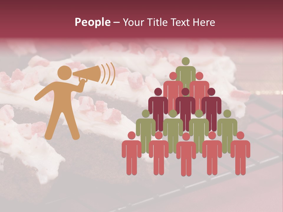 A Piece Of Cake With White Frosting And Pink Sprinkles PowerPoint Template