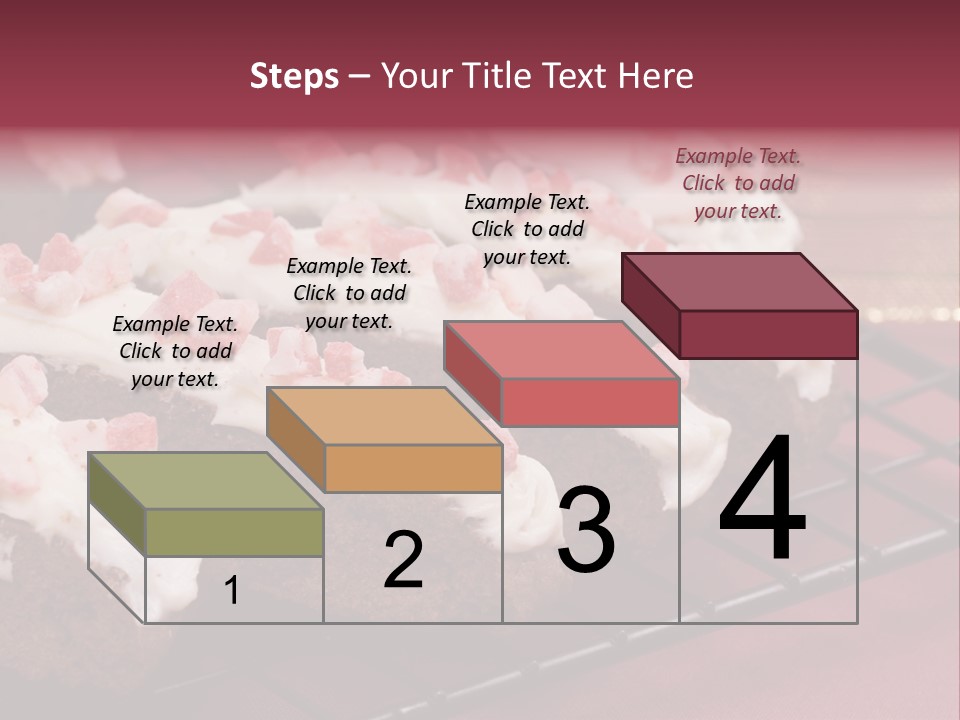 A Piece Of Cake With White Frosting And Pink Sprinkles PowerPoint Template