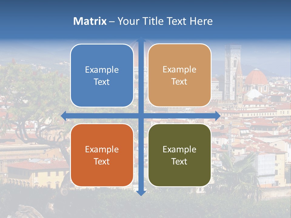 A View Of A City With A Dome In The Background PowerPoint Template