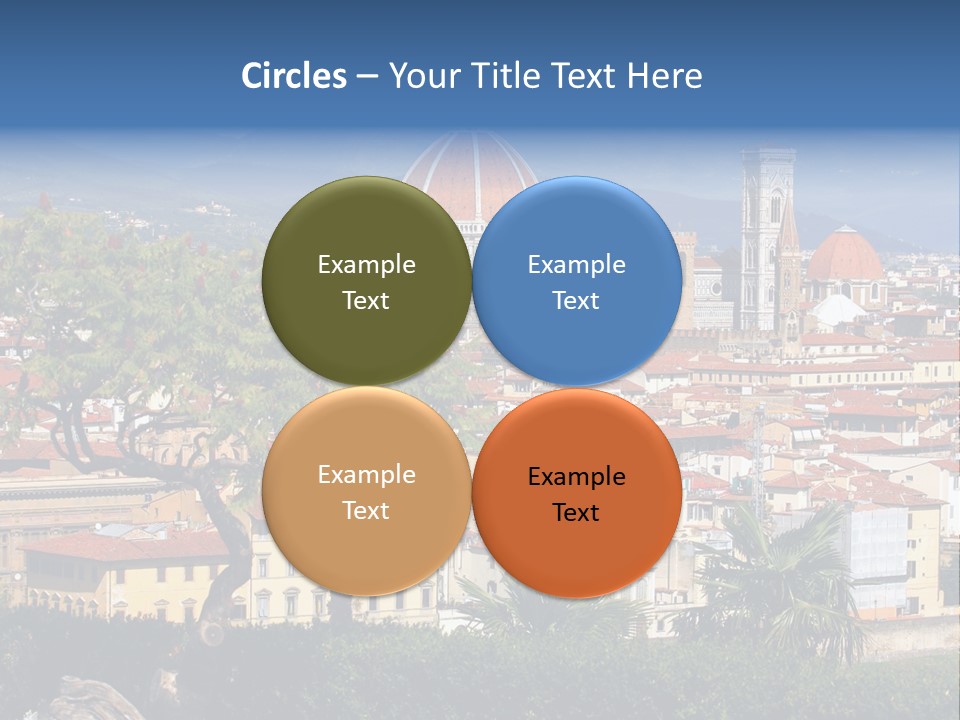 A View Of A City With A Dome In The Background PowerPoint Template