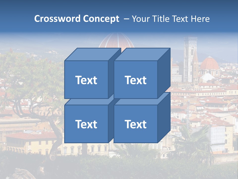 A View Of A City With A Dome In The Background PowerPoint Template