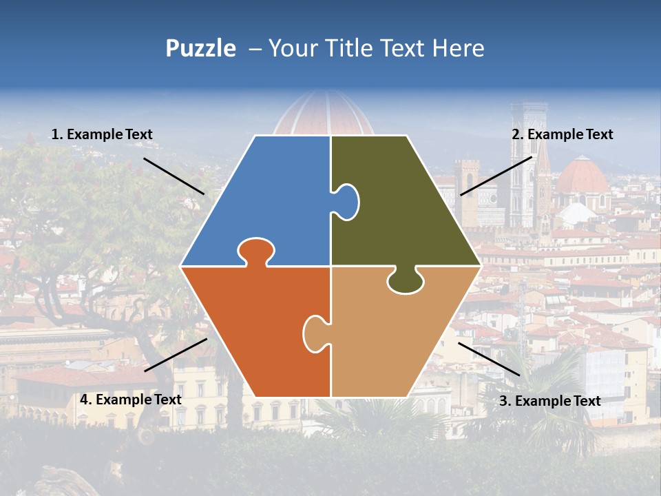 A View Of A City With A Dome In The Background PowerPoint Template