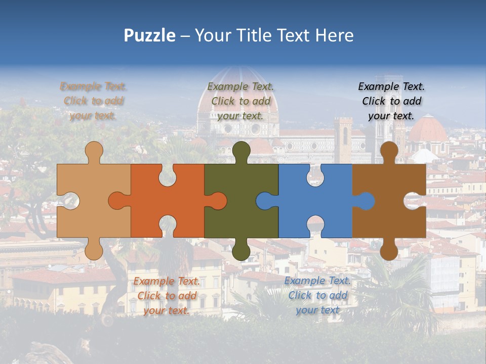 A View Of A City With A Dome In The Background PowerPoint Template