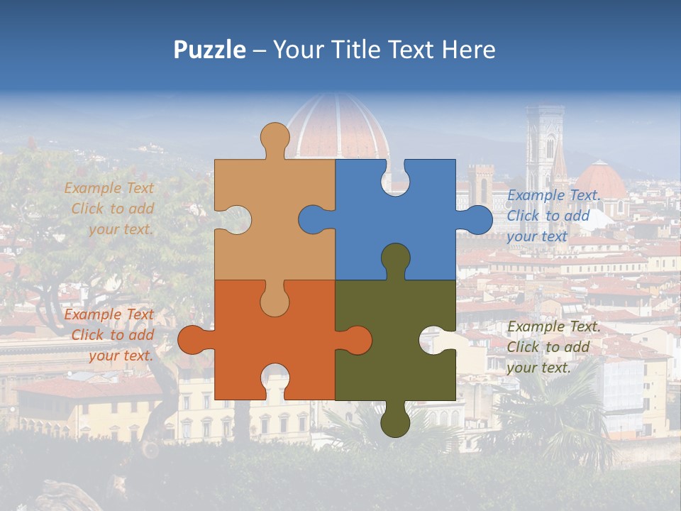 A View Of A City With A Dome In The Background PowerPoint Template