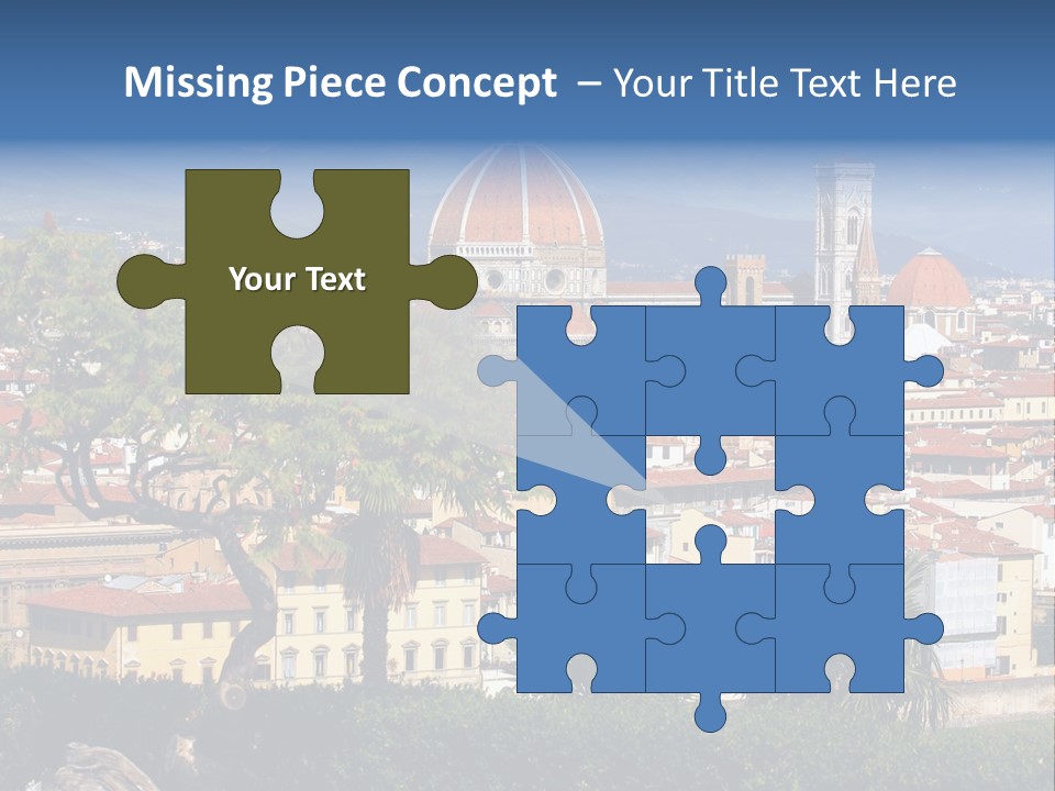 A View Of A City With A Dome In The Background PowerPoint Template