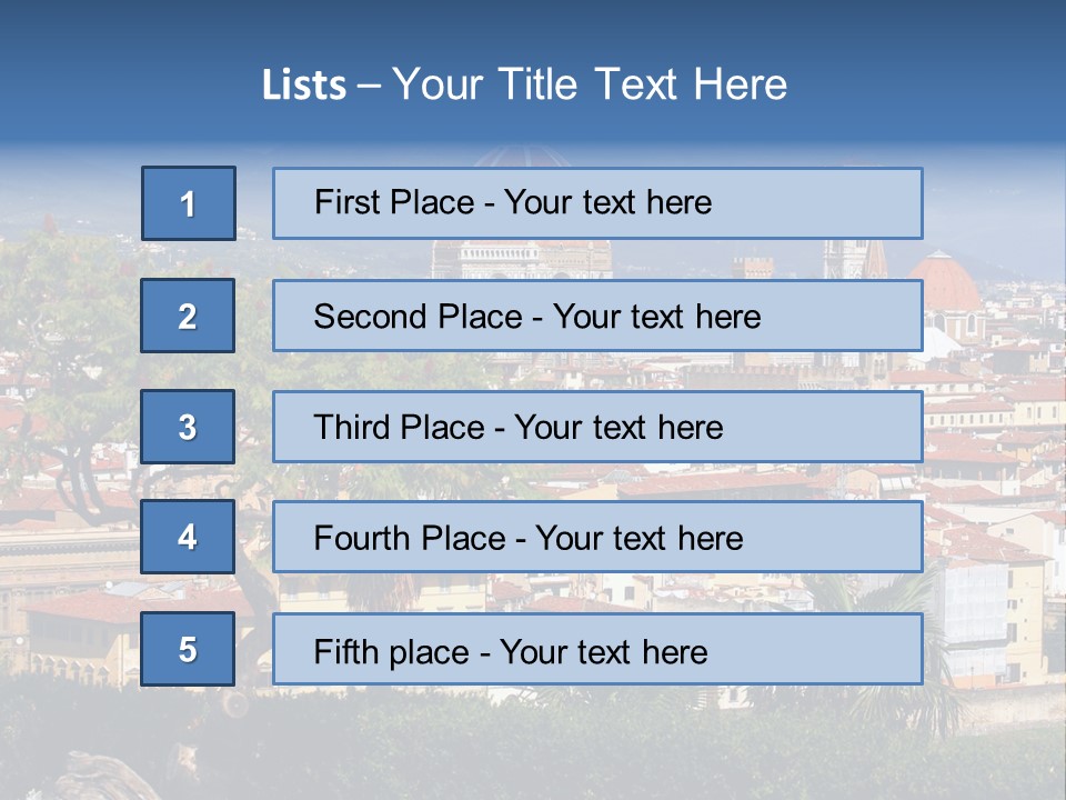A View Of A City With A Dome In The Background PowerPoint Template
