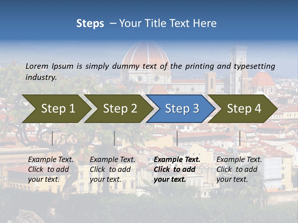 A View Of A City With A Dome In The Background PowerPoint Template