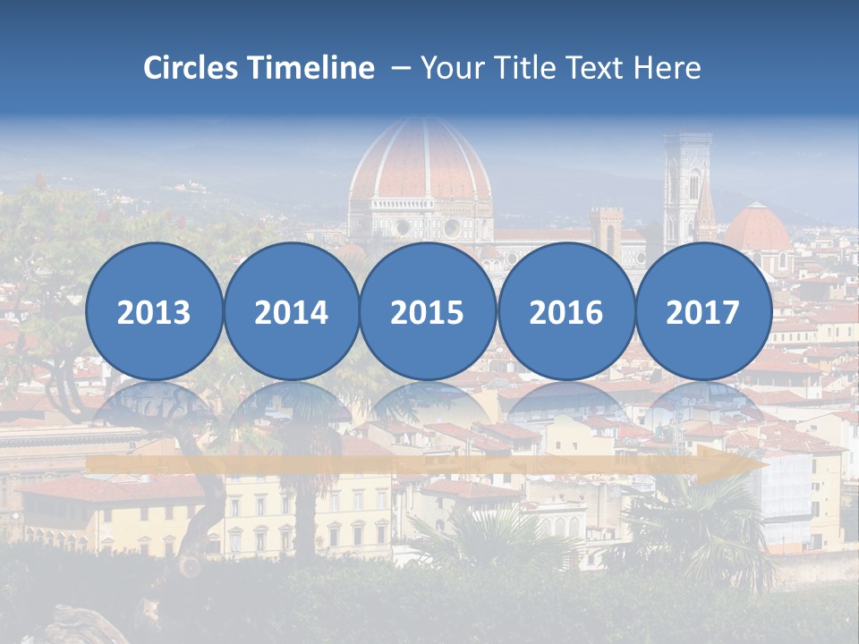 A View Of A City With A Dome In The Background PowerPoint Template
