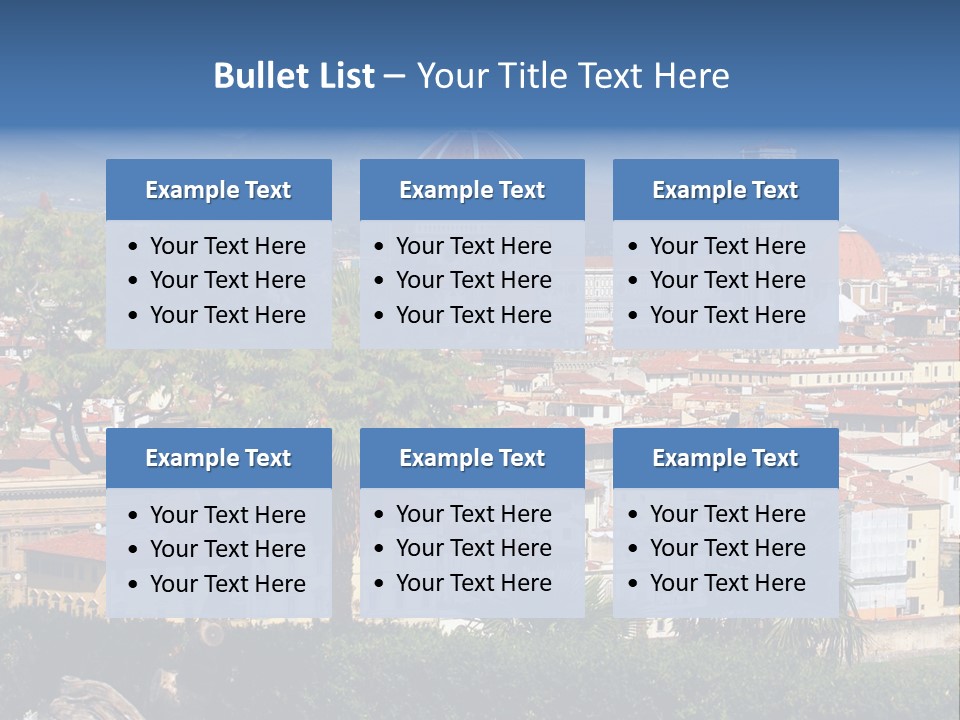 A View Of A City With A Dome In The Background PowerPoint Template