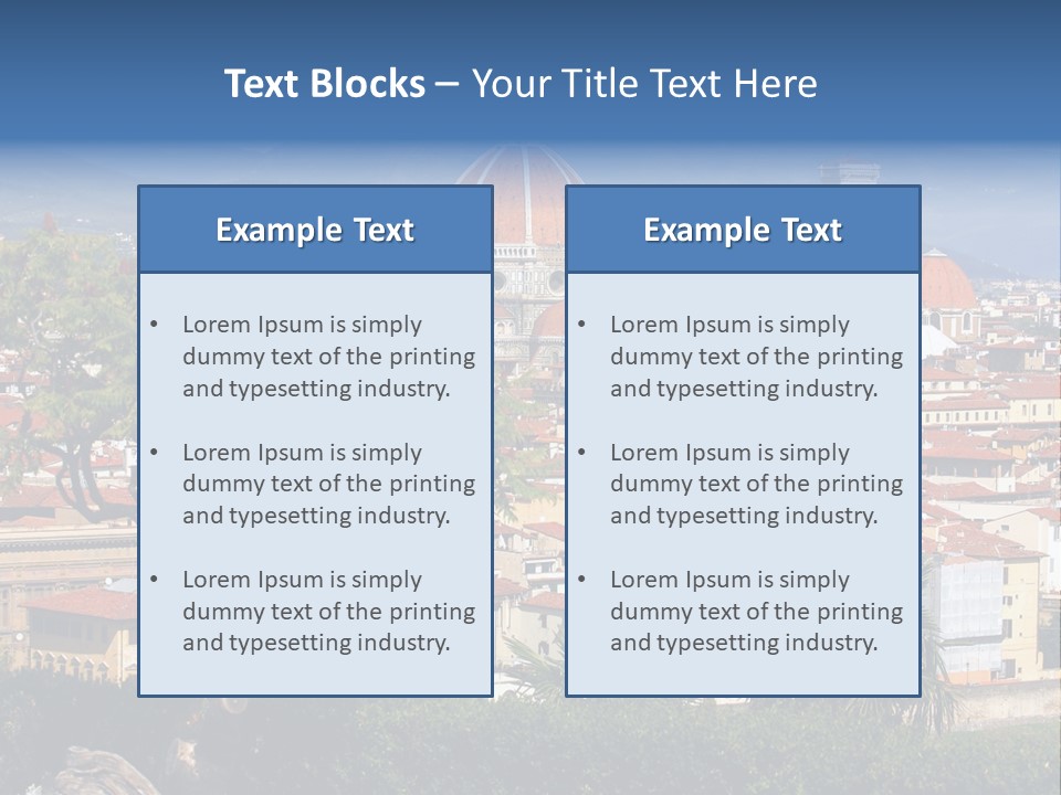 A View Of A City With A Dome In The Background PowerPoint Template
