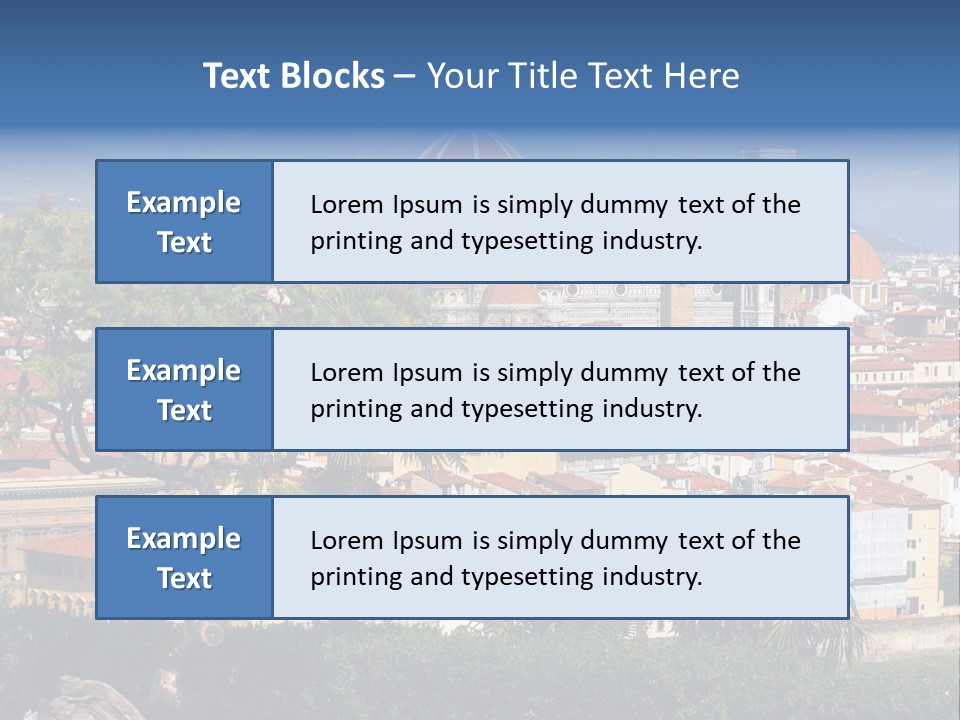 A View Of A City With A Dome In The Background PowerPoint Template