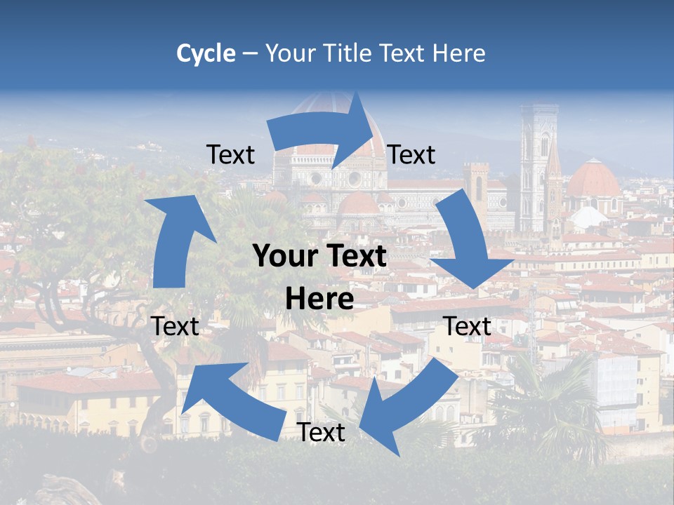 A View Of A City With A Dome In The Background PowerPoint Template