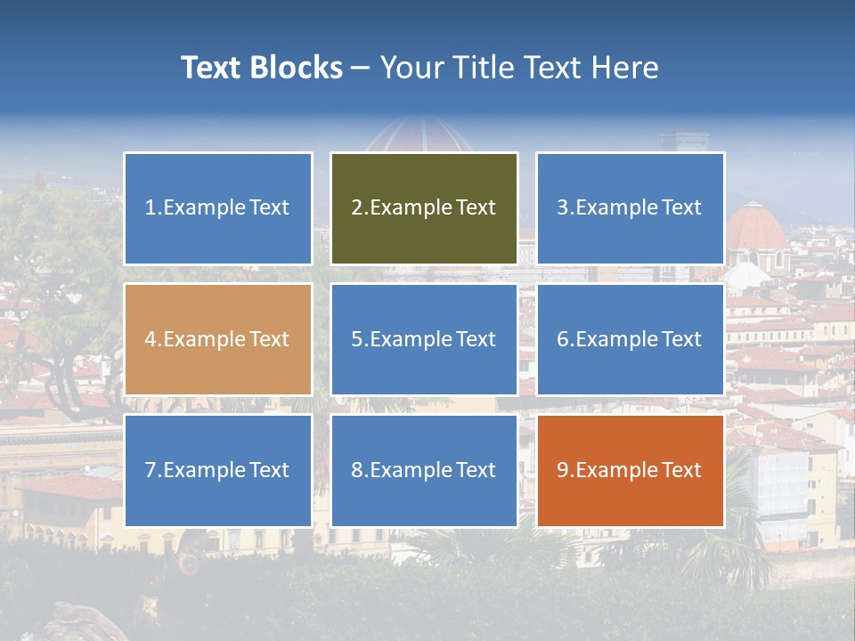 A View Of A City With A Dome In The Background PowerPoint Template
