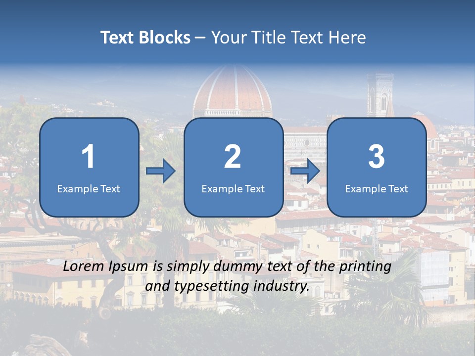 A View Of A City With A Dome In The Background PowerPoint Template
