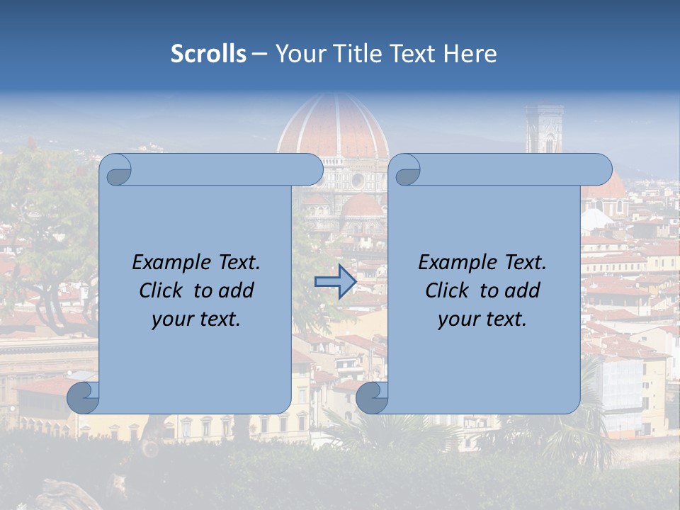 A View Of A City With A Dome In The Background PowerPoint Template