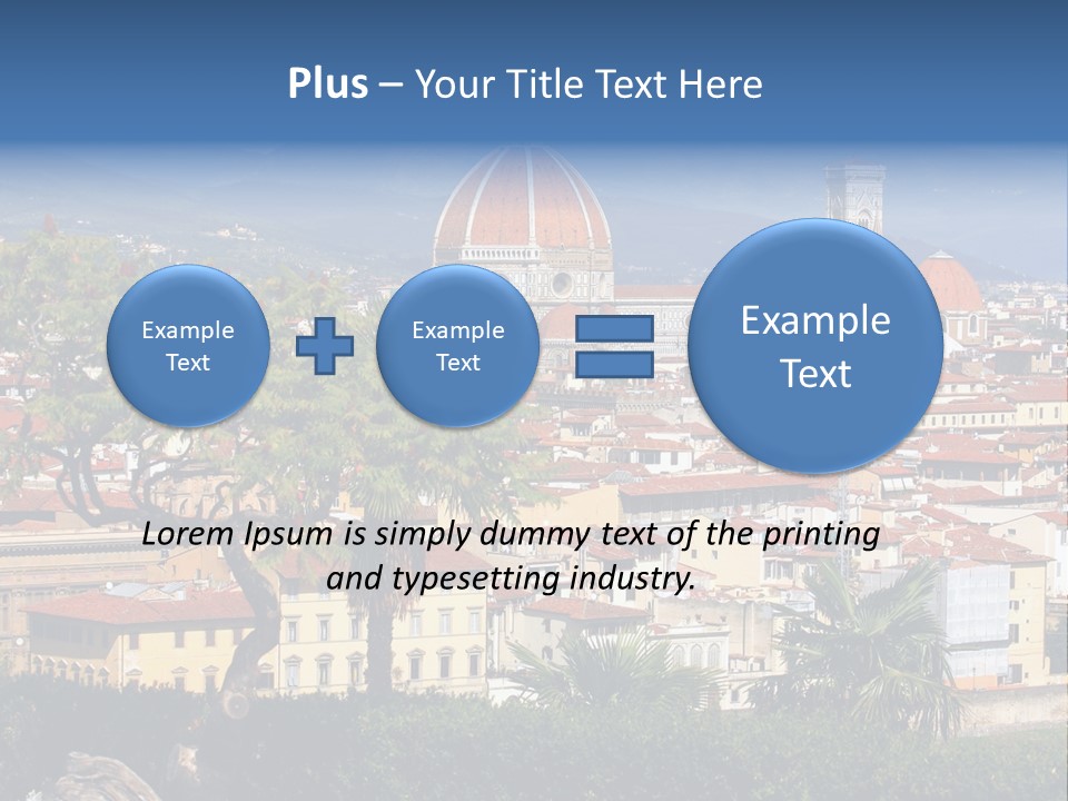 A View Of A City With A Dome In The Background PowerPoint Template