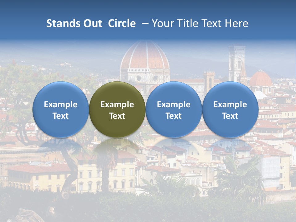 A View Of A City With A Dome In The Background PowerPoint Template