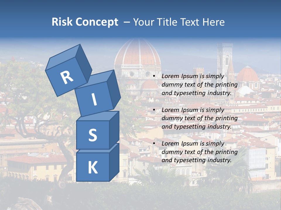 A View Of A City With A Dome In The Background PowerPoint Template