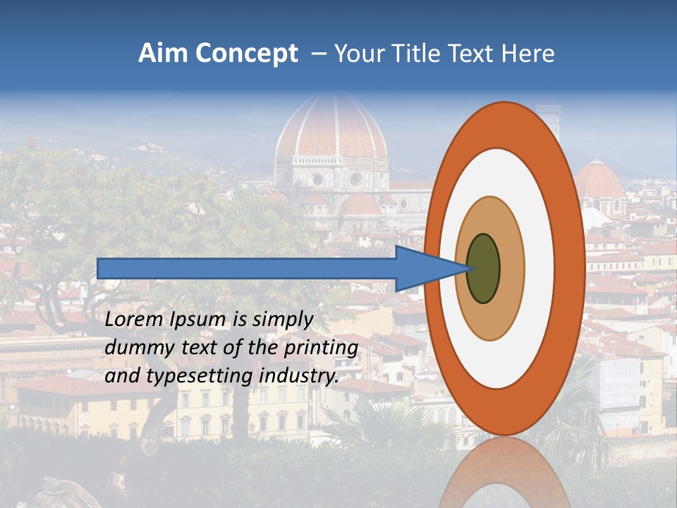A View Of A City With A Dome In The Background PowerPoint Template