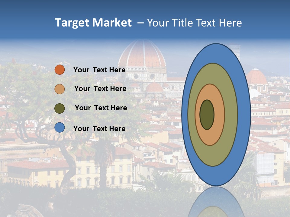 A View Of A City With A Dome In The Background PowerPoint Template