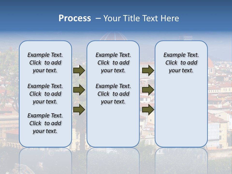 A View Of A City With A Dome In The Background PowerPoint Template