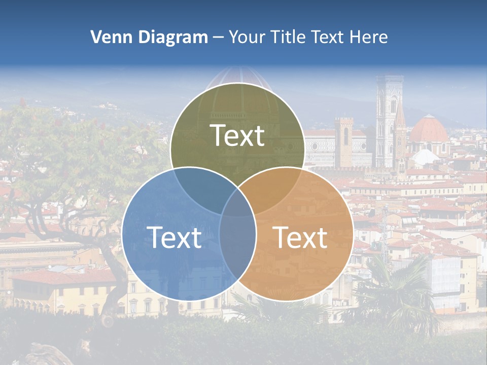 A View Of A City With A Dome In The Background PowerPoint Template