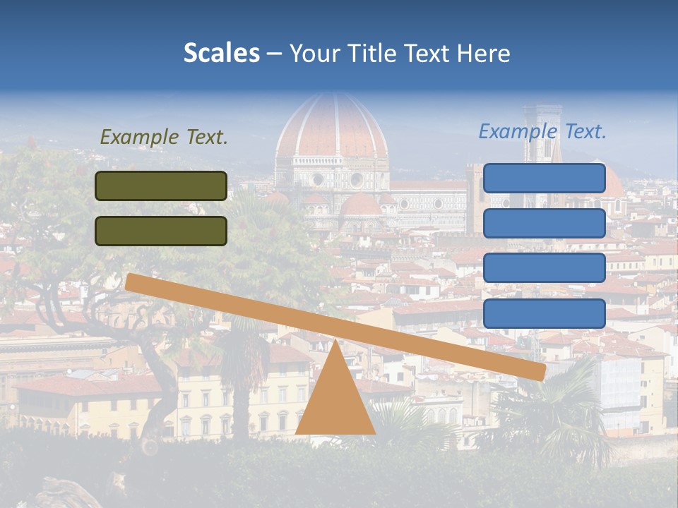 A View Of A City With A Dome In The Background PowerPoint Template