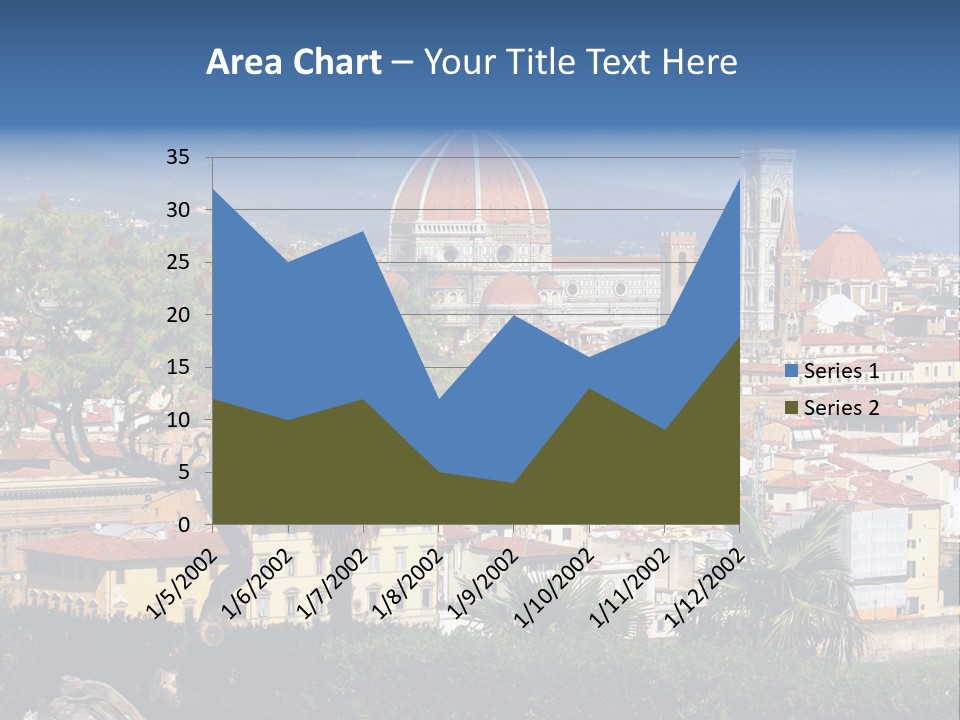 A View Of A City With A Dome In The Background PowerPoint Template