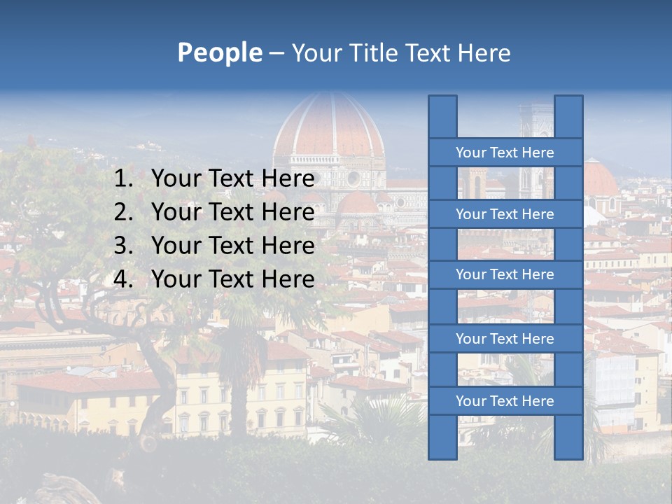 A View Of A City With A Dome In The Background PowerPoint Template